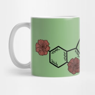 Floral Serotonin Molecule Mug